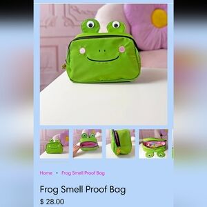 Frog smell proof cosmetic bag